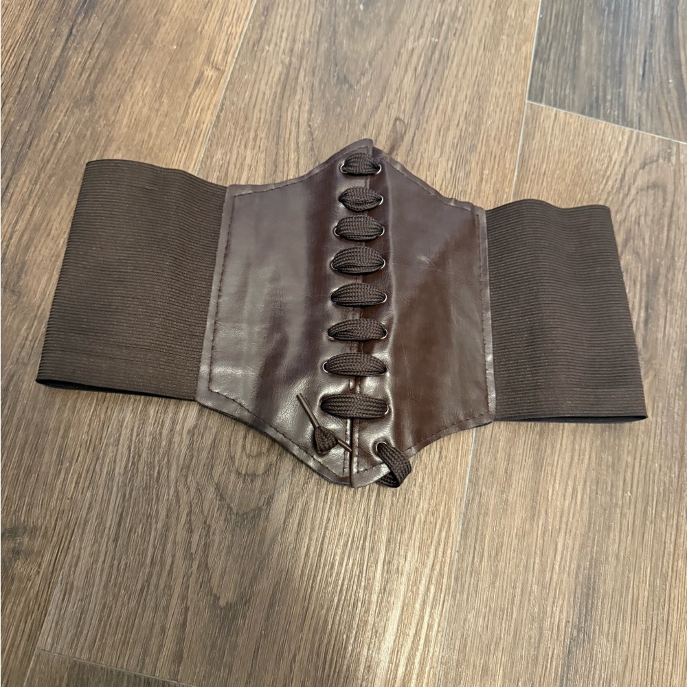Brown Corset Belt stretchy small/medium